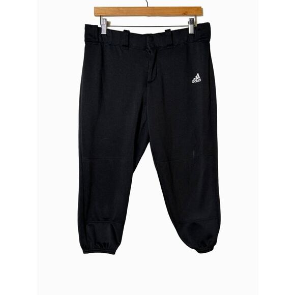 Adidas Aeroready Youth Baseball Pants Black Elastic Bottoms Size XL - Picture 1 of 8